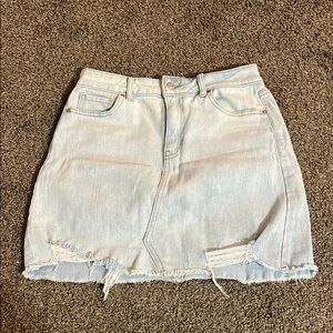 Light Blue Denim Skirt